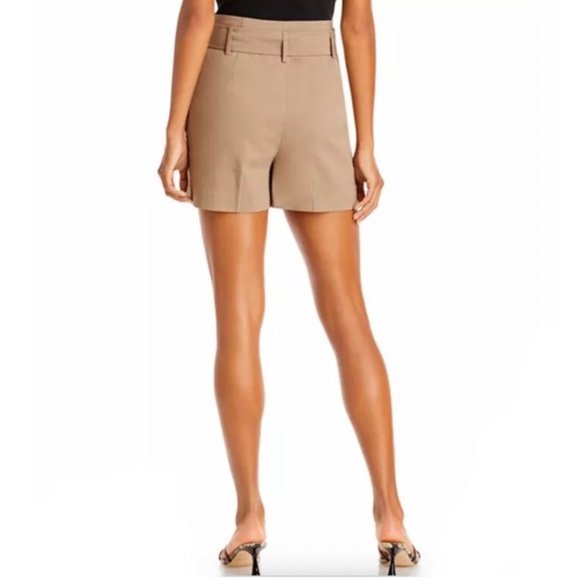 NWT THEORY Belted Linen Blend Shorts - Picture 2 of 9